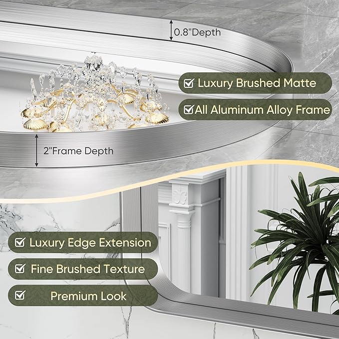 Suidia 22" x 30" Bathroom Mirror, Bathroom Vanity Mirror Metal Framed, - Image 6