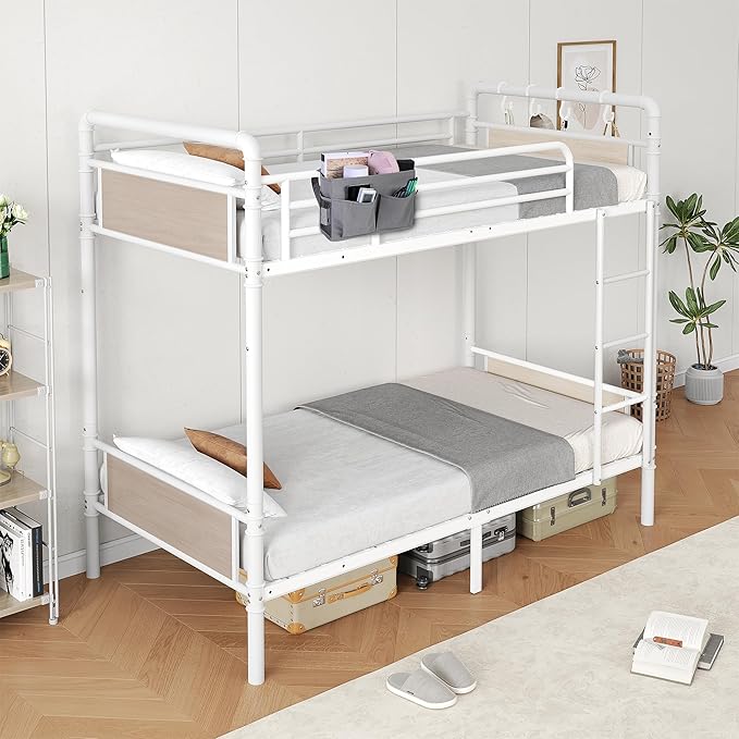 Metal Bunk Bed Twin Over Twin, Industrial Bunkbeds Heavy Duty Bed - Image 9