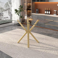 Tempered Glass Dining Table for 4, 48 Inch Rectangular Kitchen Table by Goldfan