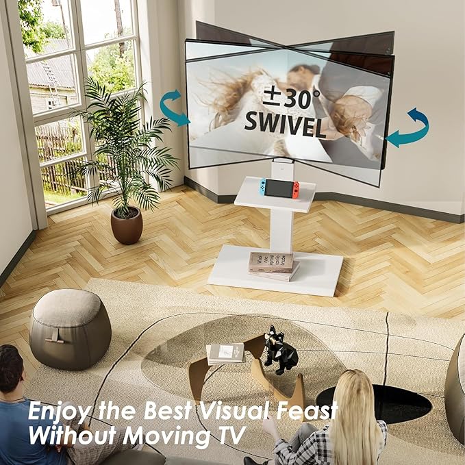 FITUEYES Floor TV Stands with Swivel Tilt Mount - Image 2