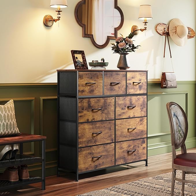 WLIVE 9-Drawer Dresser, Fabric Storage Tower - Image 2