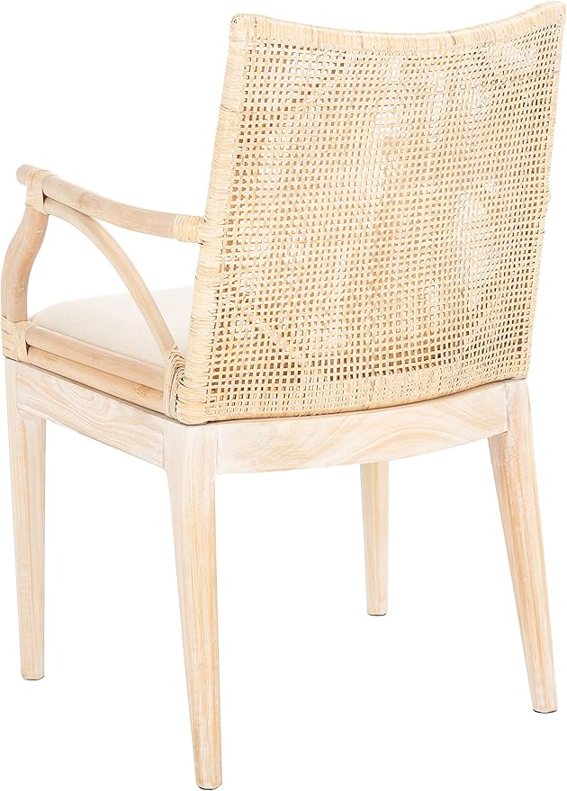 SAFAVIEH Home Collection Gianni Natural Wash/White Cushion Living Dining Room - Image 7