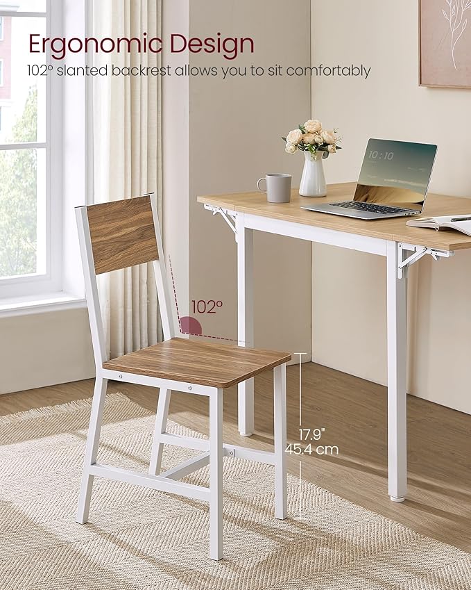 VASAGLE Dining Chair Set of 4, Wood Kitchen Chairs - Image 4