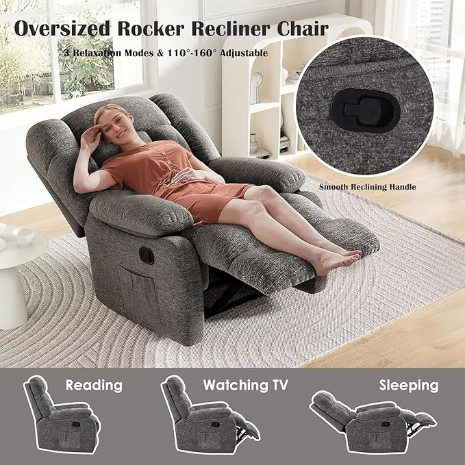 Oversized Recliner Chair, Adjustable Recliner - Image 4