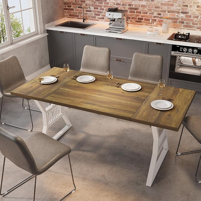 GarveeHome 70.8 Inch Dining Table 4-6 Person, Kitchen Table - Image 4
