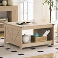 Farmhouse Coffee Table for Living Room, Wood Square Coffee Tables, 31.5" D x by Unknown