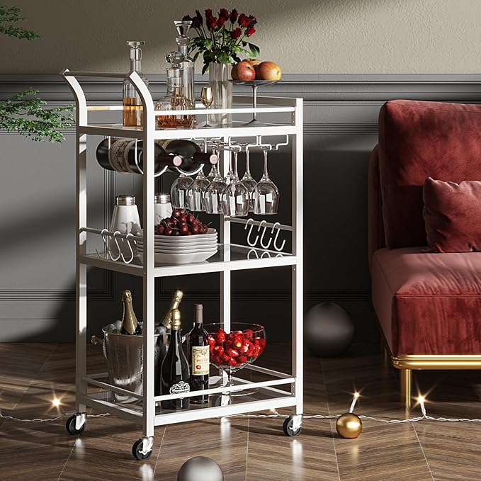 TUTOTAK Bar Cart, Home Bar Serving Cart - Image 6