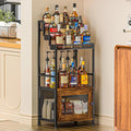 Tiered Liquor Stand with Bar Cabinet by Unknown