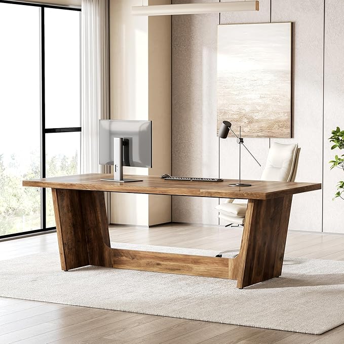 1Easylife 70.87 Inches Long Executive Desk, Industrial Simple Study Writing by 1Easylife
