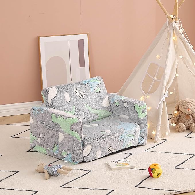 Tiita Kids Sofa, 2-in-1 Kid Chair, Convertible Toddler Couch to Lounger - Image 4