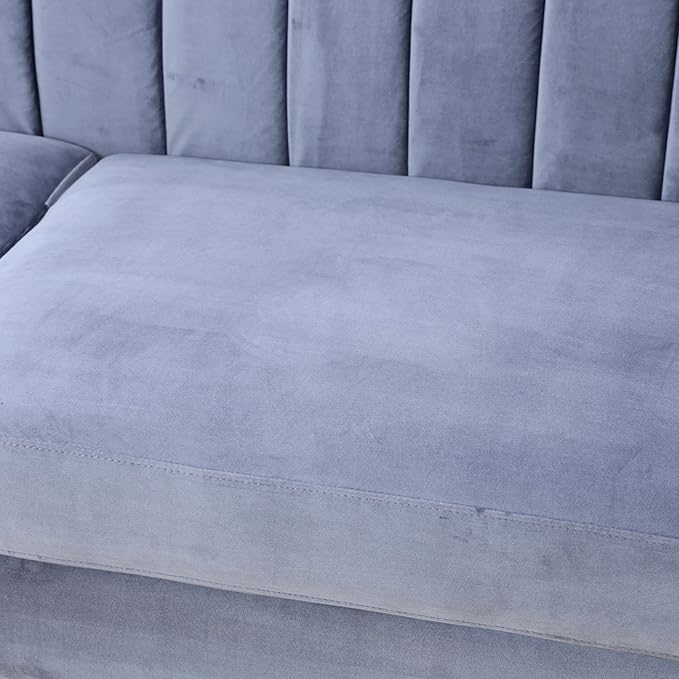 Sectional Sofa Set, Microfiber Chesterfield Upholstered Sofas Loveseat Couch - Image 3