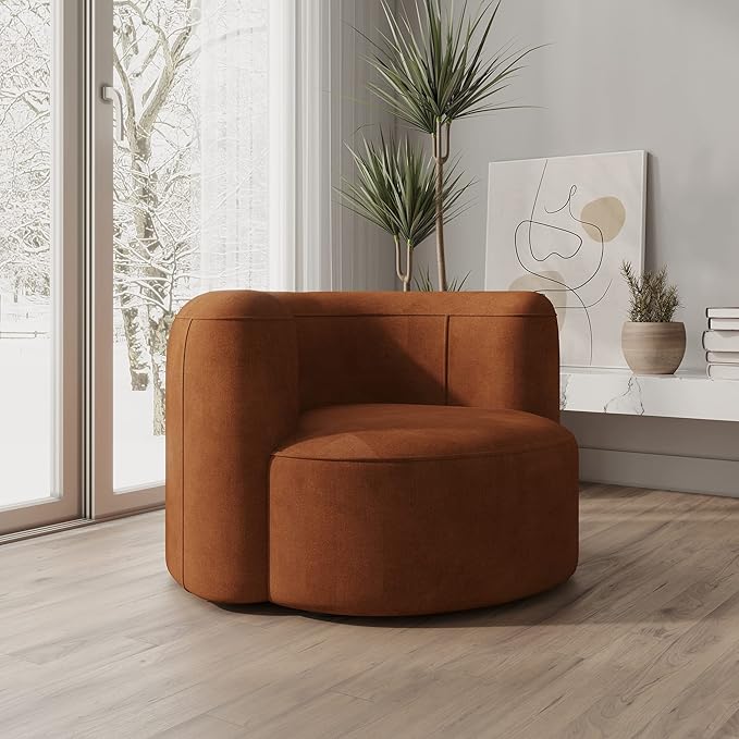 Acanva Luxury Modern Tight Curved Back Velvet Sofa, Minimalist Style Comfy Couch - Image 5