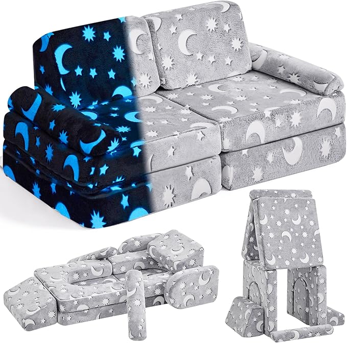 IFNOW Modular Kids Play Couch, Toddler Couch Kids Sofa, Child Sectional Sofa by IFNOW