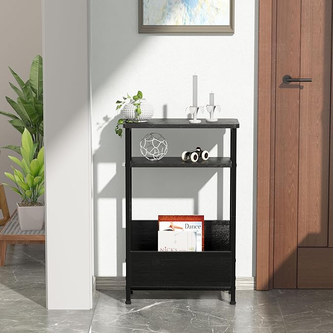 7.1" Narrow Side Table for Small Spaces, 3 Tier Small End Table - Image 7