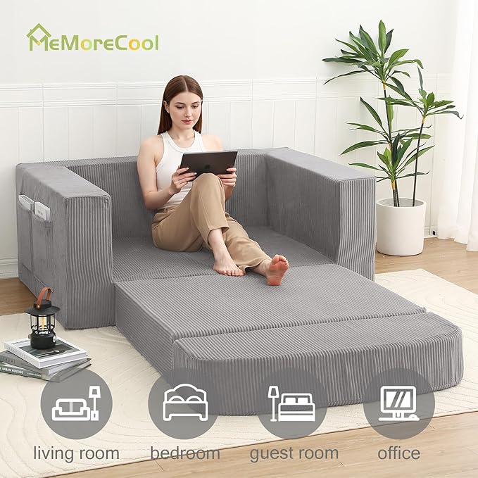MeMoreCool Convertible Sofa Bed, Pull Out Loveseat Sleeper Sofa, Small Boneless - Image 4