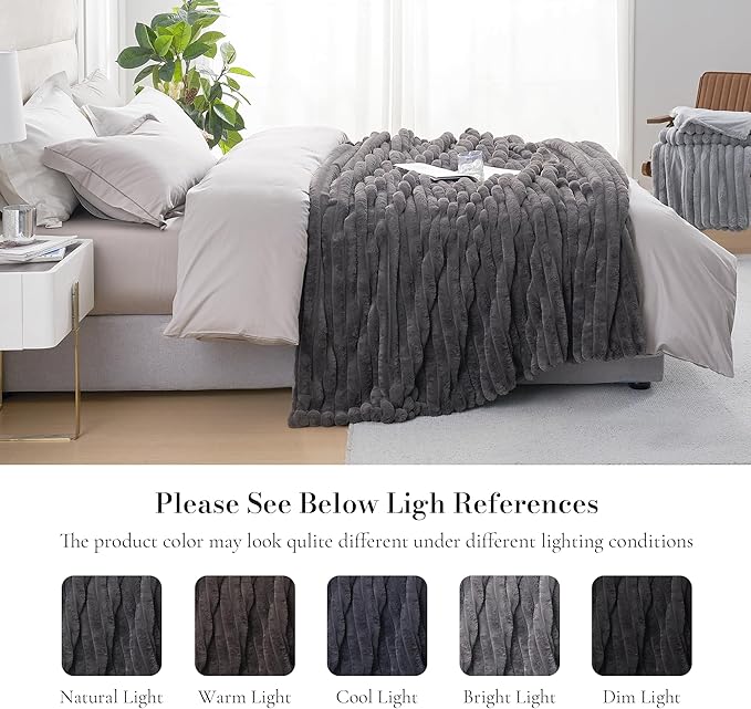 Amélie Home Faux Fur Throw Blanket - Image 6