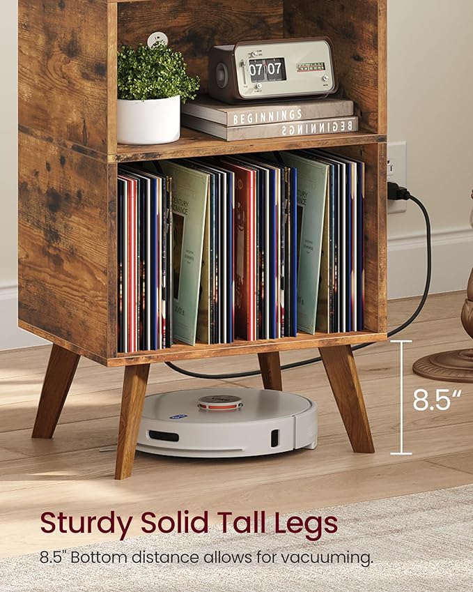 Record Player Stand, 3-Tier Side End Table - Image 6