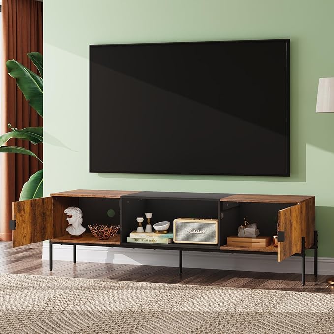 WLIVE Modern TV Stand for 65 Inch TV, Mid Century Entainment Center - Image 9
