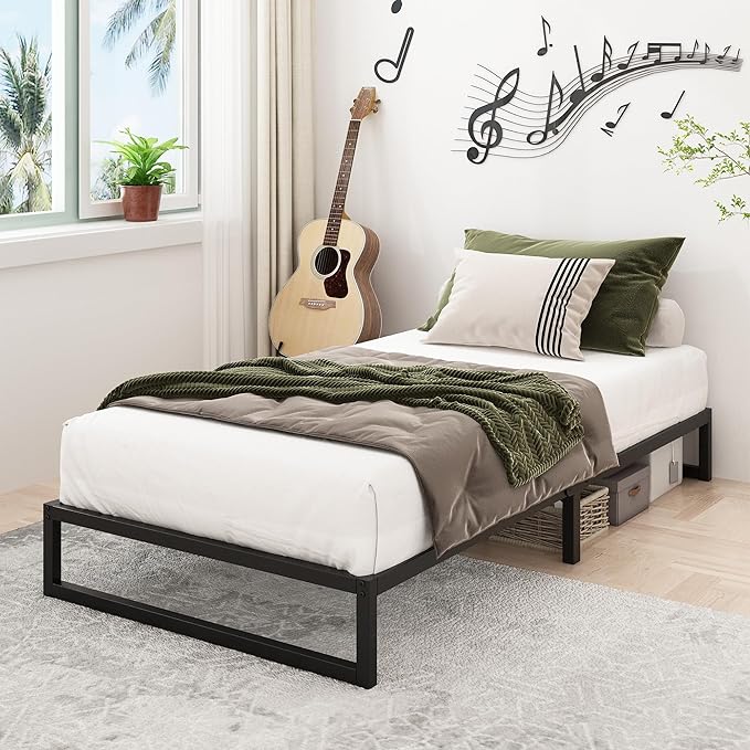 9 Inch Twin Bed Frames Heavy Duty Metal Twin Platform Bed Frame No Box Spring - Image 4