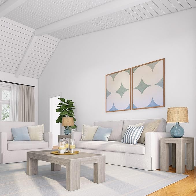 Plank+Beam Modern Rectangular Coffee Table, Medium Sized Coffee Table, Center - Image 7