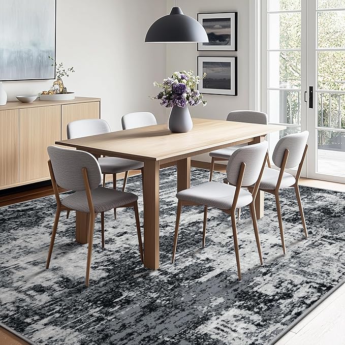 Washable Area Rugs 5'x7' Non-Slip Modern Abstract Soft - Image 3