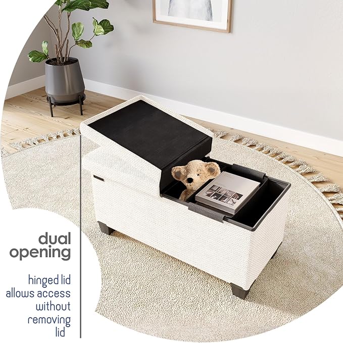 STORAGEBUD Storage Ottoman Bench - Image 9