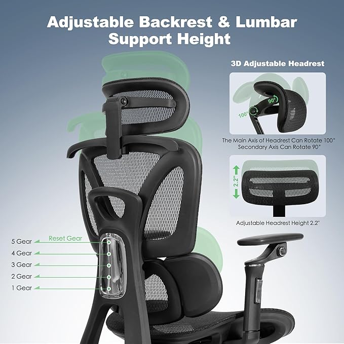 Ergonomic Mesh Office & Gaming Chair - Image 6
