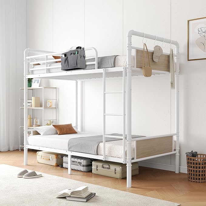 Metal Bunk Bed Twin Over Twin, Industrial Bunkbeds Heavy Duty Bed - Image 8