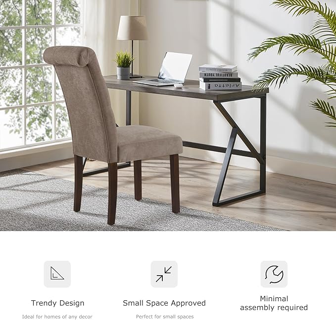 COLAMY Button Tufted Dining Chairs Set of 6, Parsons Upholstered Fabric Dining - Image 8