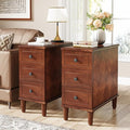 Tribesigns Solid Wood End Table, Fully Assembled Narrow Side Table by Tribesigns