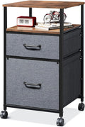 DEVAISE 2 Drawer Mobile File Cabinet, Rolling Printer Stand by DEVAISE