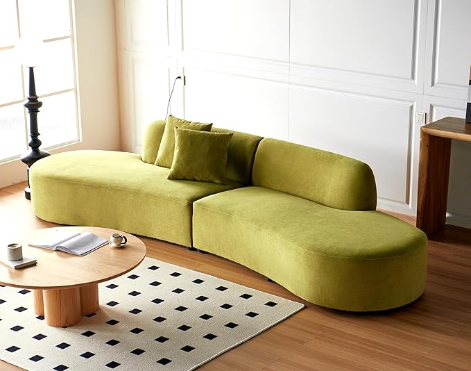 Container Furniture Direct 132" Curved Sofa - Image 8