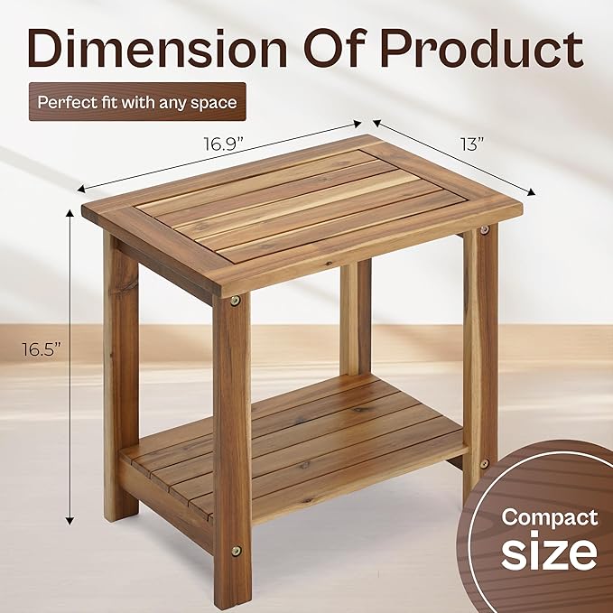 Adirondack Side Table – Weather-Resistant Rectangular End Table - Image 2