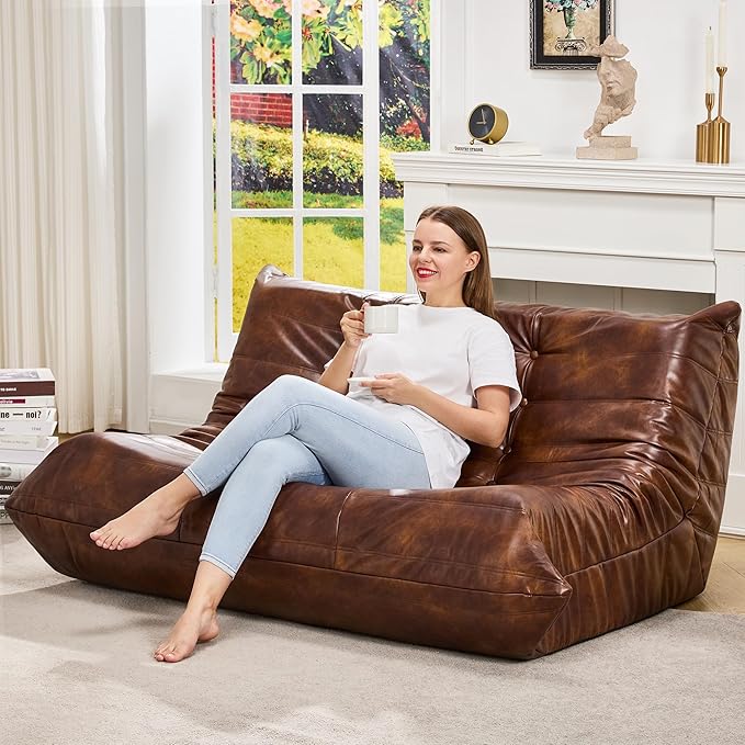 Hobestluk Bean Bag Chair Giant Bean Bag Sofa 2 Seater Bean Bag Chairs - Image 6