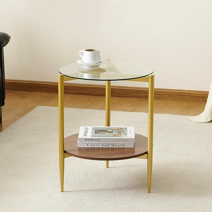 Round End Table, Mid-Century Modern Design, D20*H23 inch, - Image 3