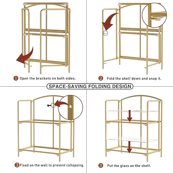 Crofy No Assembly Folding Bookshelf - Image 4