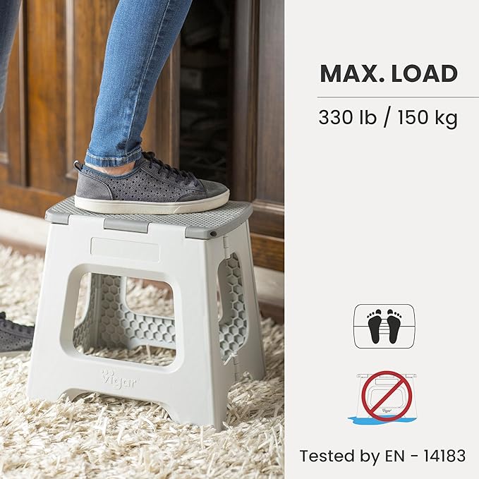 Vigar Compact Step Stool Foldable, 10-1/2-inch Step Stools - Image 5