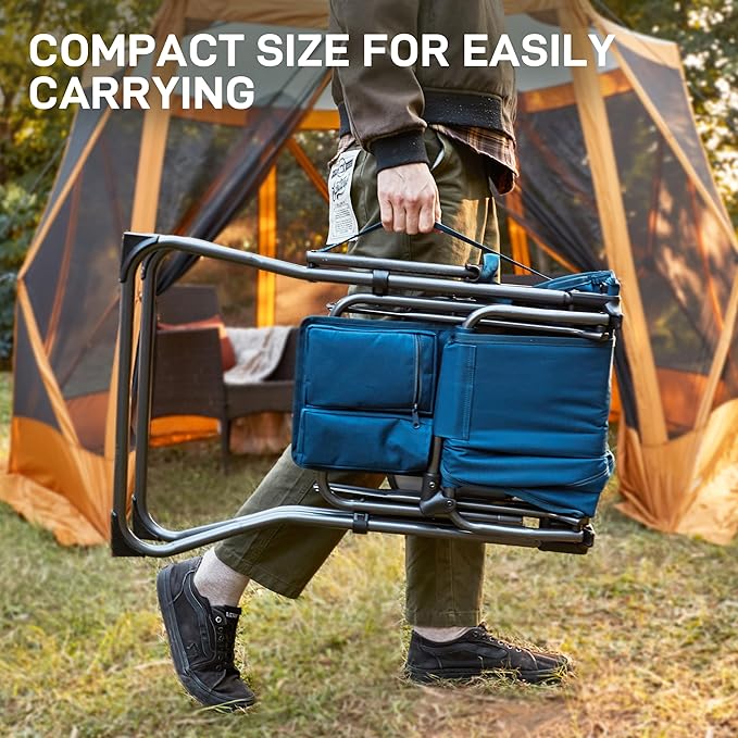 EVER ADVANCED Portable 30.7" Seat Height Tall Folding Chair Directors Chair - Image 4