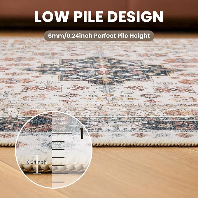 zesthome 6x9 Area Rug, Super Soft Washable Rugs - Image 7