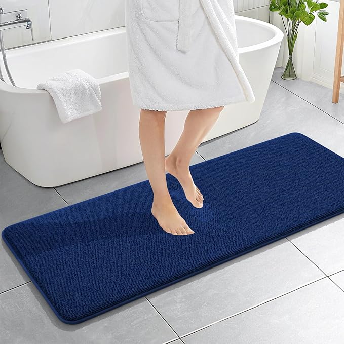 OLANLY Thick Memory Foam Bath Mat Rug 59x20, Extra Soft Absorbent Bathroom Rug by OLANLY