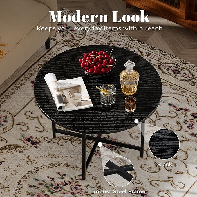 Round Coffee Table, Small Coffee Tables - Image 5