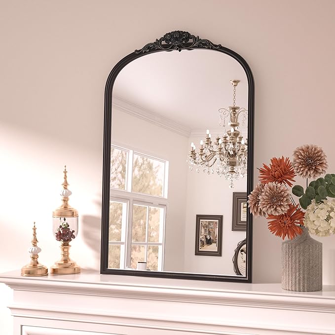 Keonjinn Antique Arch Mirror 20" x 30", Baroque Decorative Mirrors by Keonjinn