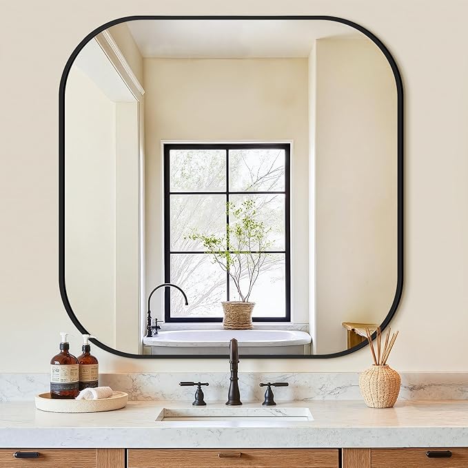 Bathroom Mirrors for Over Sink, 35x35 Vanity Squircle Mirror for Bathroom Sink by Unknown