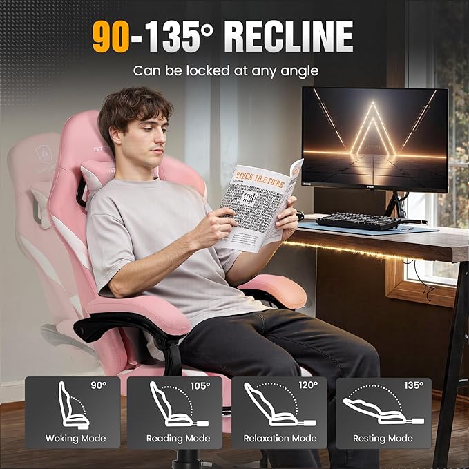 GTRACING Gaming Chair with Foot Rest & Pocket Spring Cushion, Ergonomic High - Image 6