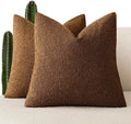 Foindtower Pack of 2, Decorative Textured Boucle Throw Pillow Covers Neutral by Foindtower