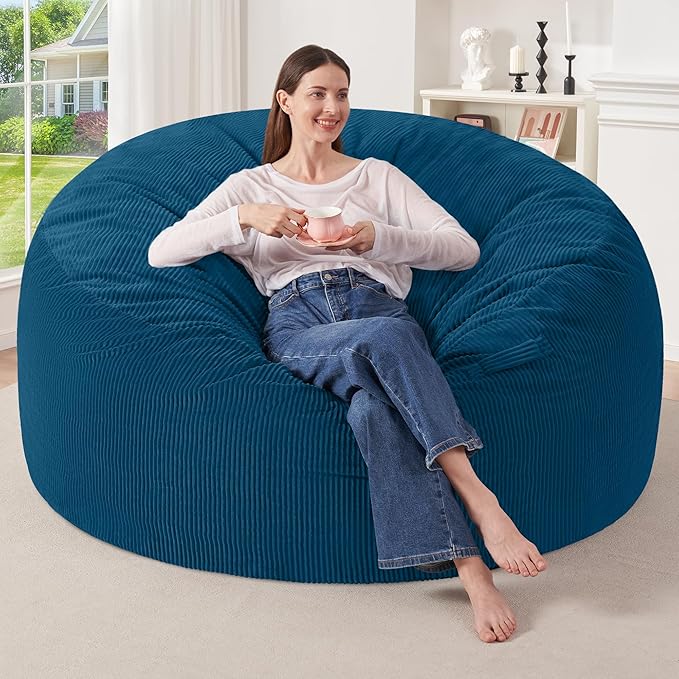HABUTWAY 5FT Bean Bag Chair, Giant Bean Bag Chairs by HABUTWAYMakeYourLifeComfortable