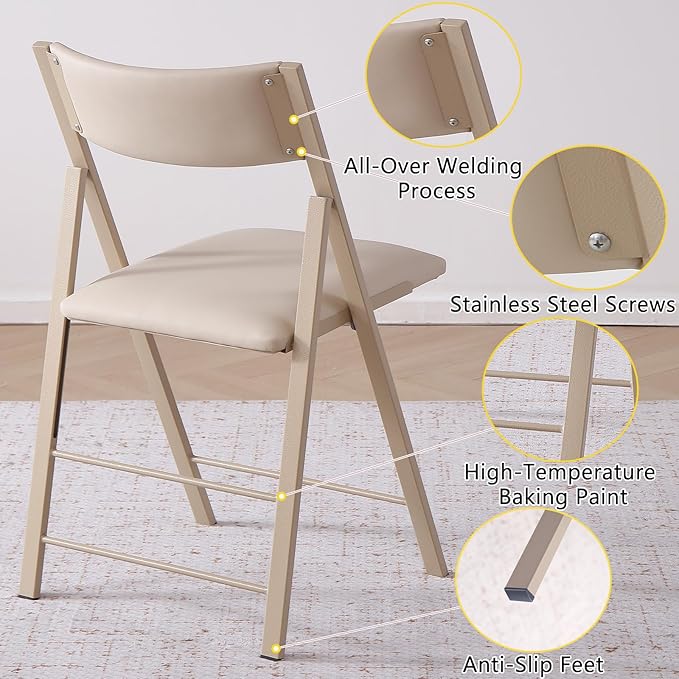 Folding Chairs with Cushion 2 Pack - Image 5