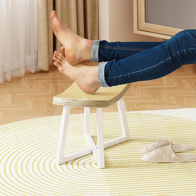 Wooden Step Stool，Foot Rest for Adult&Children, Short Stool for Under Desk - Image 4