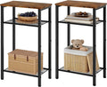 Hoctieon 2-Set 3 Tier End Table, Telephone Table Set of 2, Tall Side Table by Hoctieon