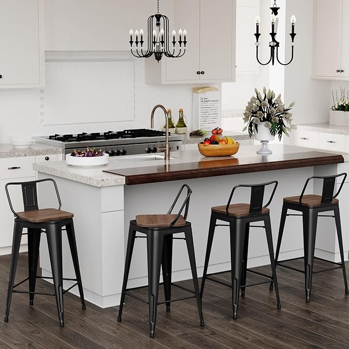 30 Inch Swivel Bar Stools Set of 4 - Image 9